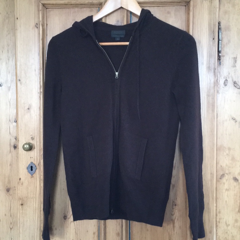 J Crew full zip cashmere hoodie